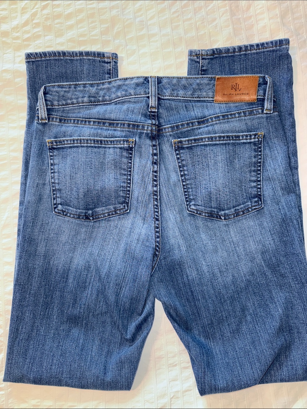Ralph Lauren Blue Straight-Leg Denim Jeans - Picture 7 of 10
